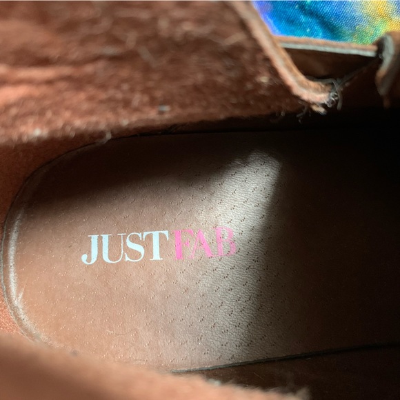 JUST FAB faux suede leather brown ankle boots - Picture 9 of 10